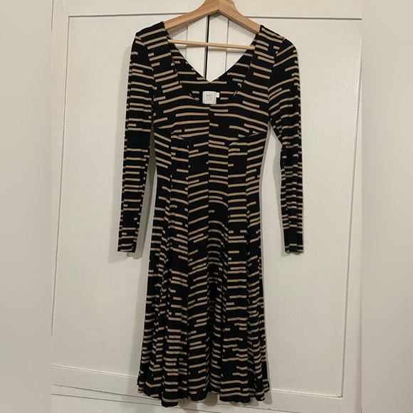 Anthropologie HD in Paris Saraid Striped Fit n' Flare Jersey Dress XS - Picture 2 of 7